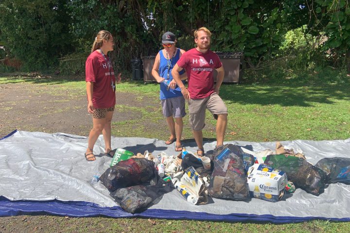 a group of people in a park