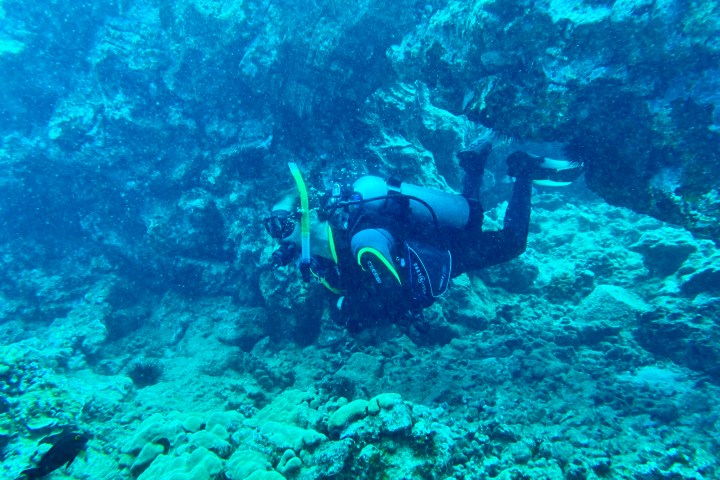 underwater view of a swimming pool