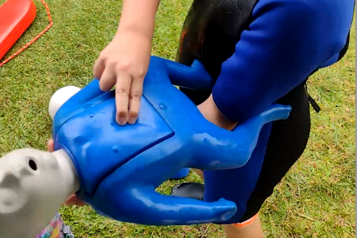 a little boy that is sitting in the grass